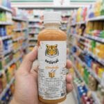 A bottle of Tiger Head Thai Milk Tea from 7-Eleven Thailand.