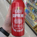A 490ml large can of Leo Supreme beer from 7-Eleven Thailand.