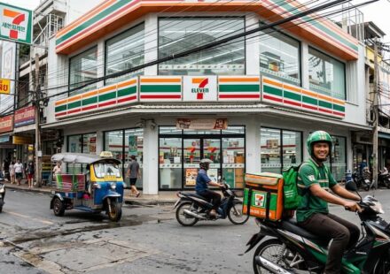 7-Eleven delivery rider Thailand scooter