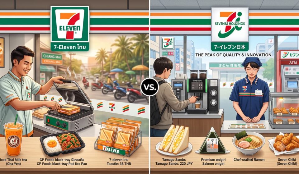 7-Eleven Thailand vs. 7-Eleven Japan: Which Country Has the Ultimate Convenience Store? Thailand or Japan: Which country has the ultimate 7-Eleven? Here is an honest, side-by-side comparison of food quality, toasties, coffee, prices, and convenience.